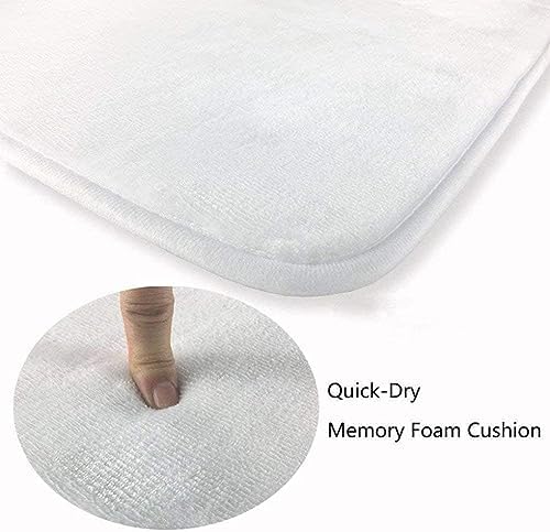 VeiVian Farmhouse Bath Mat 16X24IN Soft Non-Slip