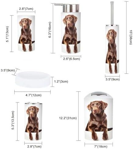 Boho Bathroom Accessory Set 6 Piece for Modern Homes