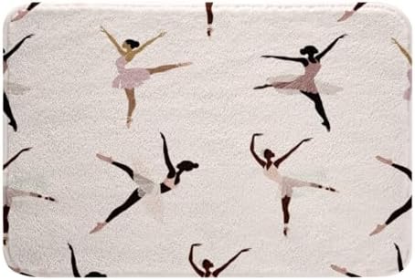 Feelyou Swan Bath Rug Mat - Cozy Non Slip 16x24 Inch