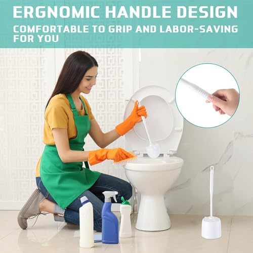 Roshtia 24-Piece Toilet Brush Set with Holder and Caddy