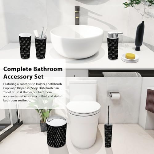 Boho Abstract 6-Piece Bathroom Accessory Set