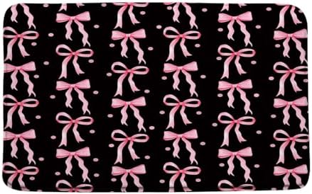 Cute Bow Bath Mat 16x24 Inch Modern Design