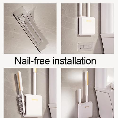 BKEKM Toilet Brush with Holder and Small Cleaning Brush Set