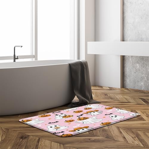 Halloween Ghost Bath Mat 16x24 Inch