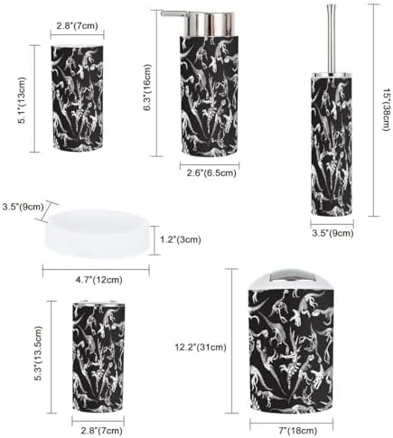Boho Dinosaur Bathroom Accessories Set 6 Piece
