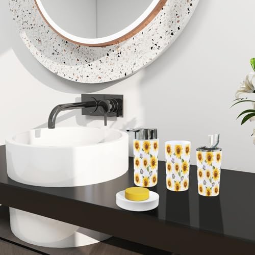 Boho Watercolor Bathroom Accessory Set 6 Piece