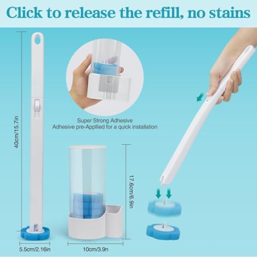 Leilanis Disposable Toilet Brush Kit with Holder 1