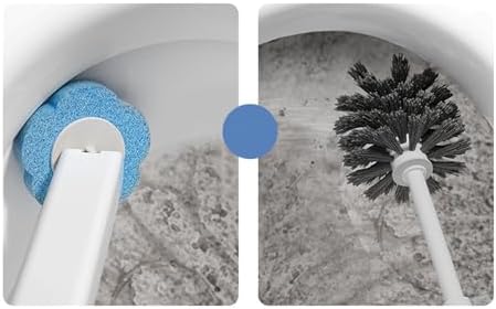 JUDEWY Toilet Brush Holder Set with 18 Refills Gray