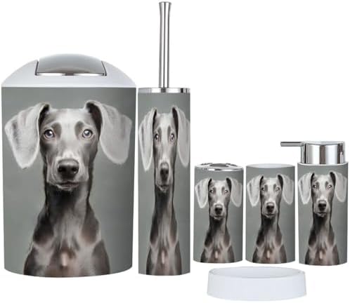 Boho Bathroom Accessory Set 6 Piece for Dogs 1