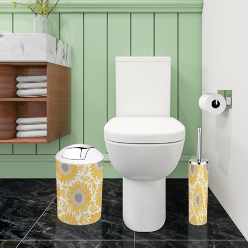 Boho Sunflower Bathroom Accessory Set 6 Piece