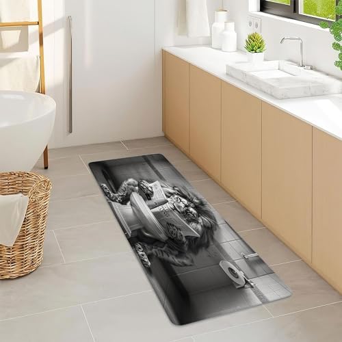 JAWO Funny Cool Lion Bath Mat Non Slip Rugs
