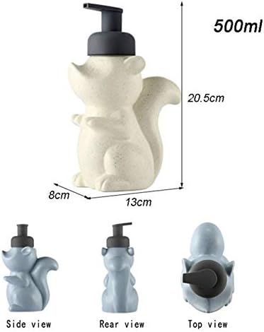 VALTEV Cute Ceramic Squirrel Soap Dispenser 1