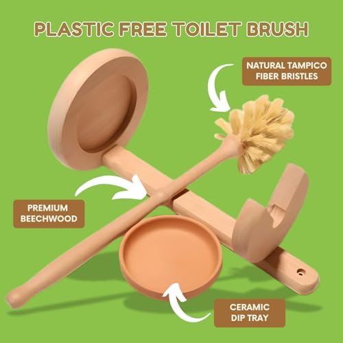 Nacterra Eco Friendly Toilet Brush Set