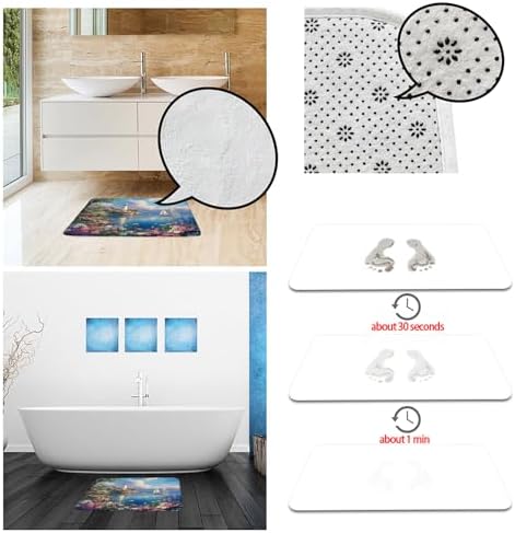 GCTNBJL Ocean Lighthouse Bath Mat 178x295 Inch