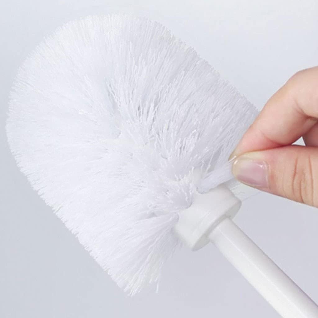 ROLTIN Wall-Mounted Toilet Brush with Base Cleaning Kit White