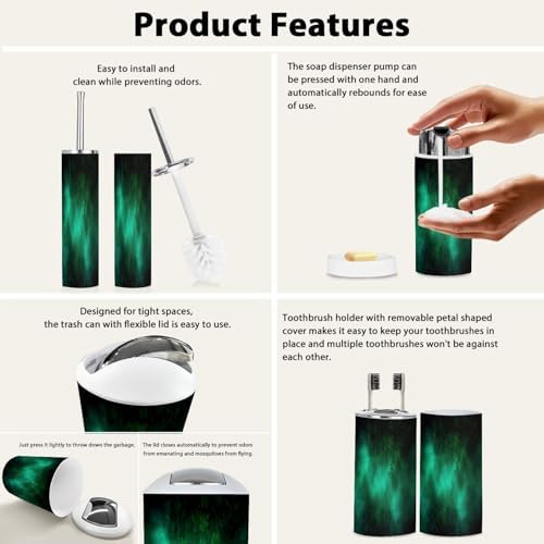 TRANQDEHOM 6-Piece Bathroom Accessory Set 1