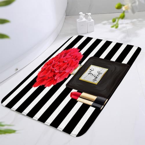 Memory Foam Soft Bathroom Mat with Friction Design