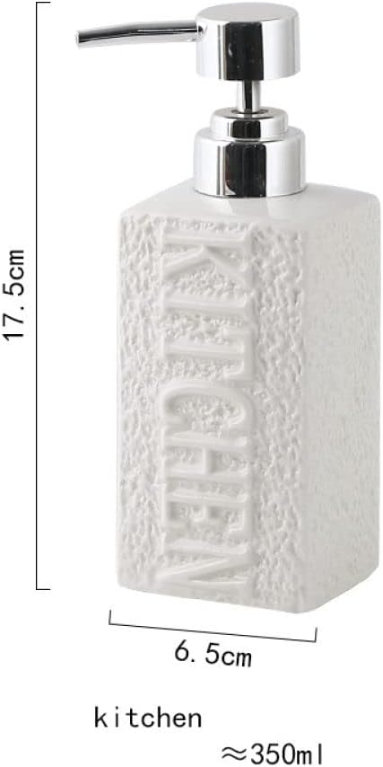 SAFWE White Ceramic Liquid Soap Dispenser with Pump
