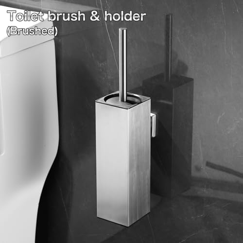 Toilet Brush and Plunger Set With Wall Holder