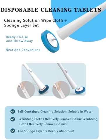 Toilet Brush and Holder Set with 2 in 1 Brush Head