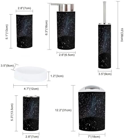 TRANQDEHOM 6-Piece Bathroom Accessory Set