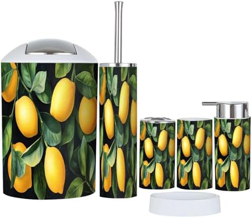 Boho Bathroom Accessory Set 6 Piece Organic