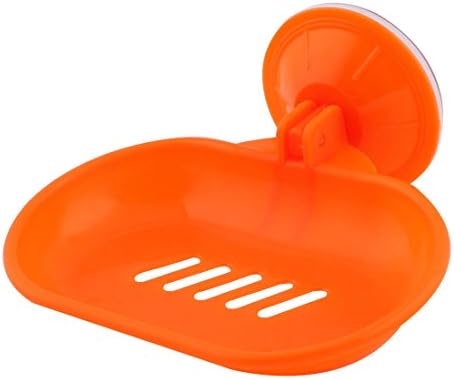Orange Plastic Suction Cup Holder Organizer