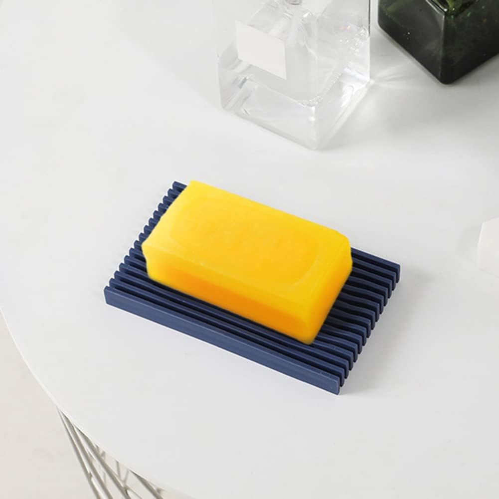 EastyGold Silicone Soap Tray with Non-Slip Drainage
