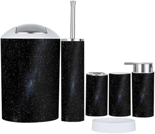 Boho Star Field Bathroom Accessory Set 6 Piece 1