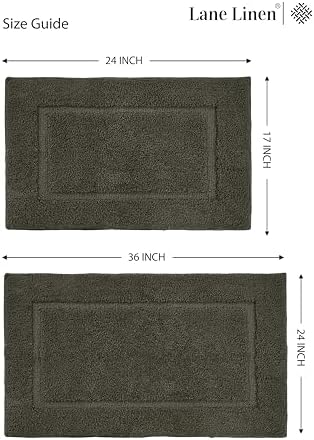 Lane Linen 2-Piece Bathroom Rug Set - Non Slip Ultra Absorbent