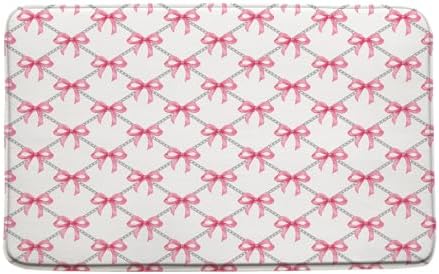 GCTNBJL Pink Bow Bath Mat 16x24 Inch