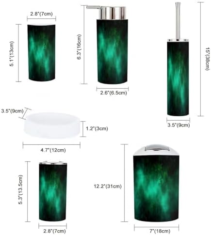 TRANQDEHOM 6-Piece Bathroom Accessory Set 1