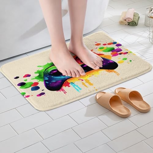 Feelyou Gamer Bath Rug 16x24 Inch Beige