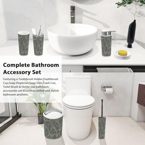 Boho Bathroom Accessory Set 6 Piece 1