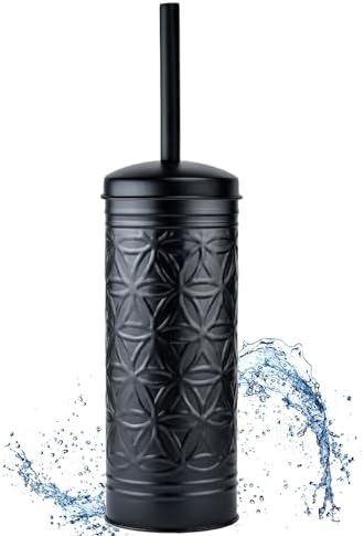 Autumn Alley Matte Black Toilet Brush and Holder Set