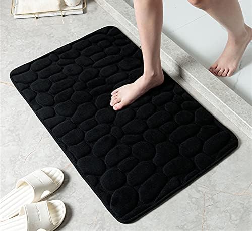 Insun Soft Memory Foam Bath Mat Non-Slip Black 157x236