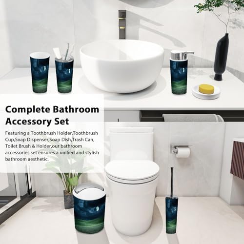 Boho Bathroom Accessory Set 6 Piece Modern
