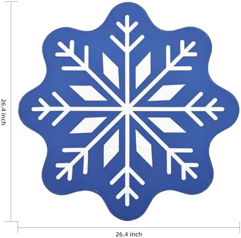 KELINFONG Snowflake Bathtub Mat - 26 Non-Slip Shaggy Rugs