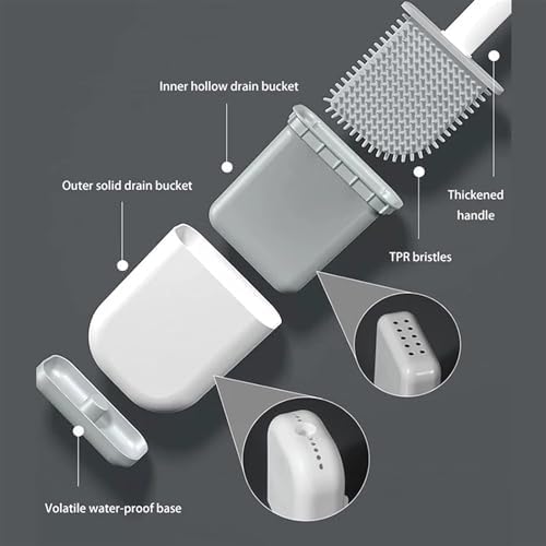 NPQPNAFC Toilet Brush with Storage Base