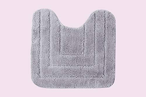 Golden Linens 3-Piece Bath Rug Set - Silver