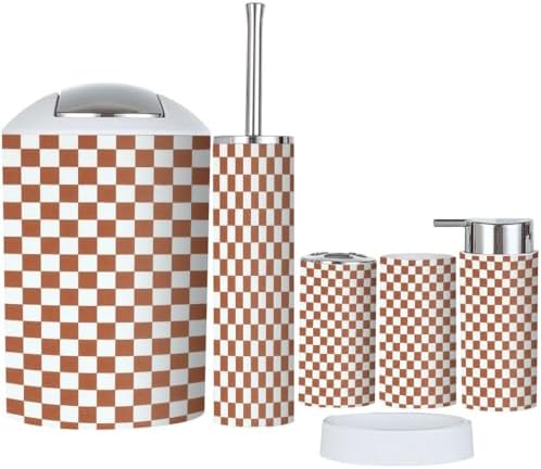 Boho Bathroom Accessory Set with 6 Pieces