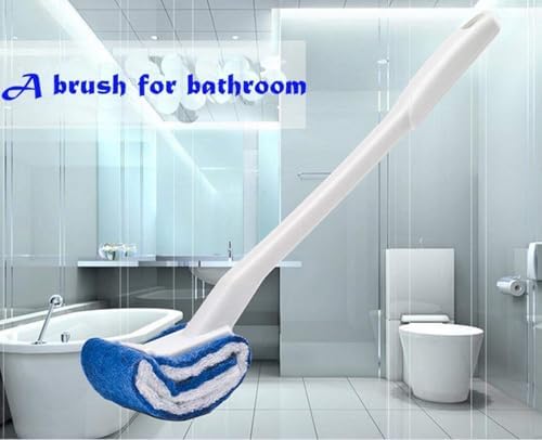 JWCE Toilet Brush 2pc Blue Scratch-Free Deep Cleaning