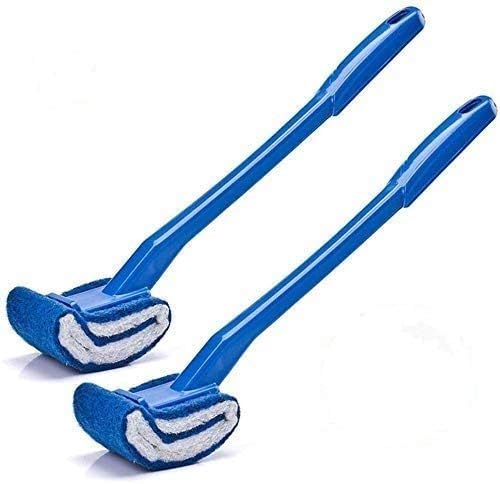 JWCE Toilet Brush 2pc Blue Scratch-Free Deep Cleaning