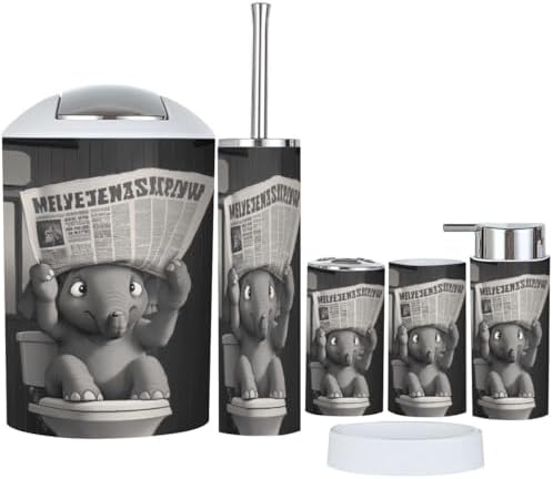 Boho Retro Bathroom Accessory Set 6 Piece