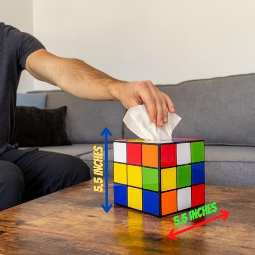 Magic Cube Tissue Box Cover - Retro 80s Home Decor