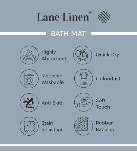 LANE LINEN 2 Piece Bath Rug Set - Non Slip Brown