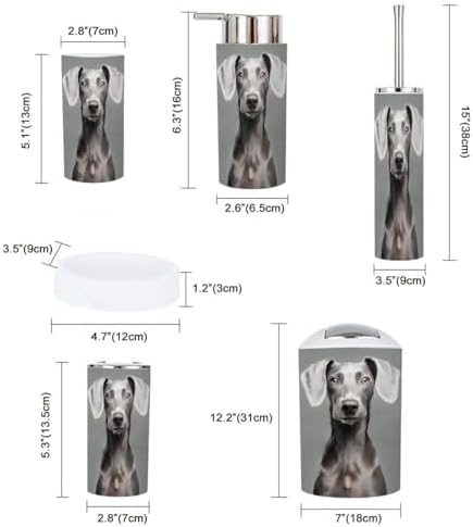 Boho Bathroom Accessory Set 6 Piece for Dogs 1