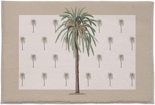 AXJDRCZ Geometric Palm Door Mat Rug 16x24 Inch