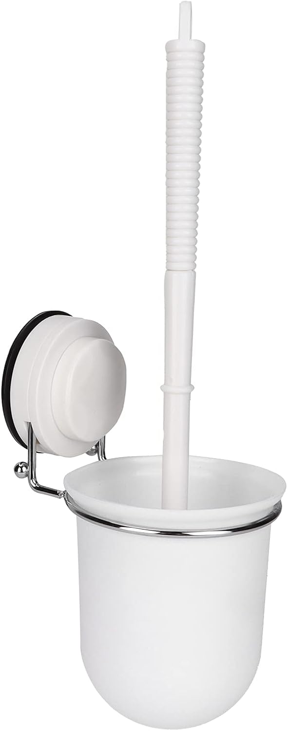 Hilitand Suction Cup Toilet Brush Set with Wall Mount Holder