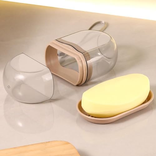 Travel Soap Case with Leakproof Lid and Shampoo Bar Holder